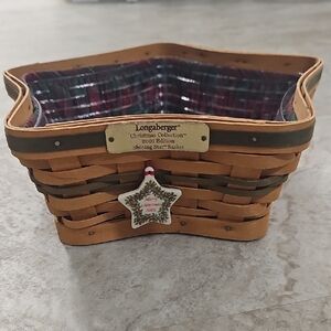 Longaberger Shining Star Basket - Brown and Green